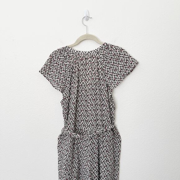 [XÍRENA] Haven Tile Geometric Print Cassi Jumpsuit Belt Flutter Sleeves Sz Large - Picture 5 of 13